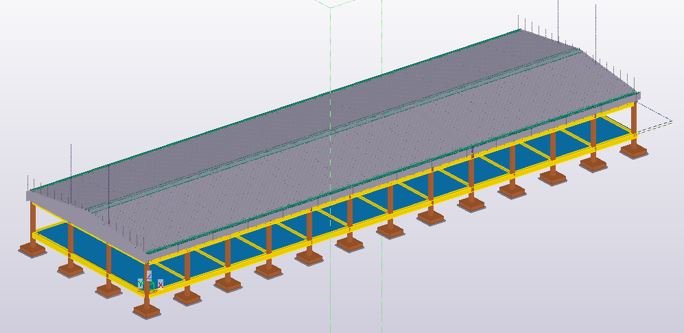 مخططات مستودع تربية دواجن 14×48م